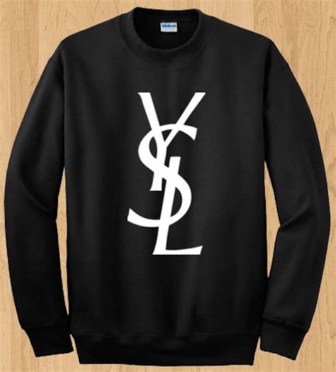 ysl blue sweater|YSL crewneck sweatshirt.